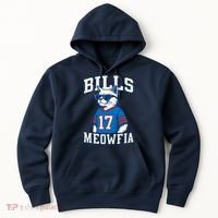 Cat Lovers Bills Meowfia Funny Football Hoodie thumb 0