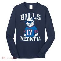 Cat Lovers Bills Meowfia Funny Football Long Sleeve Shirt thumb 0