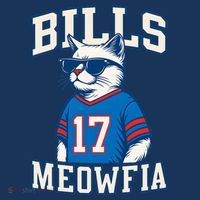 Cat Lovers Bills Meowfia Funny Football Sweatshirt thumb 3