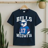 Cat Lovers Bills Meowfia Funny Football T-Shirt thumb 2