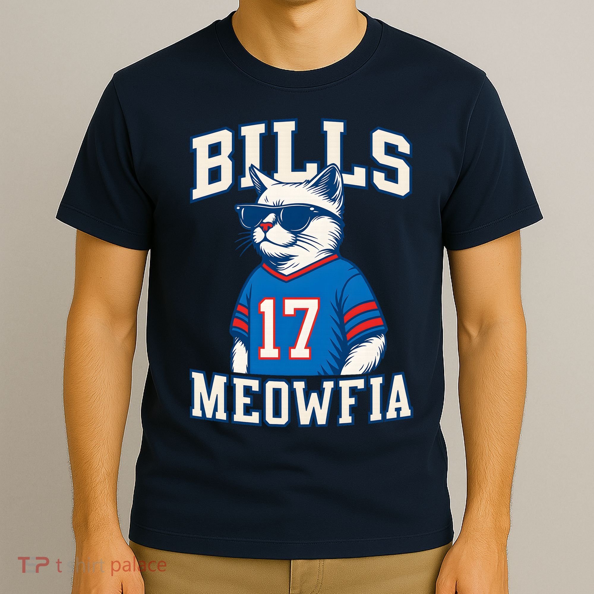 Cat Lovers Bills Meowfia Funny Football T-Shirt