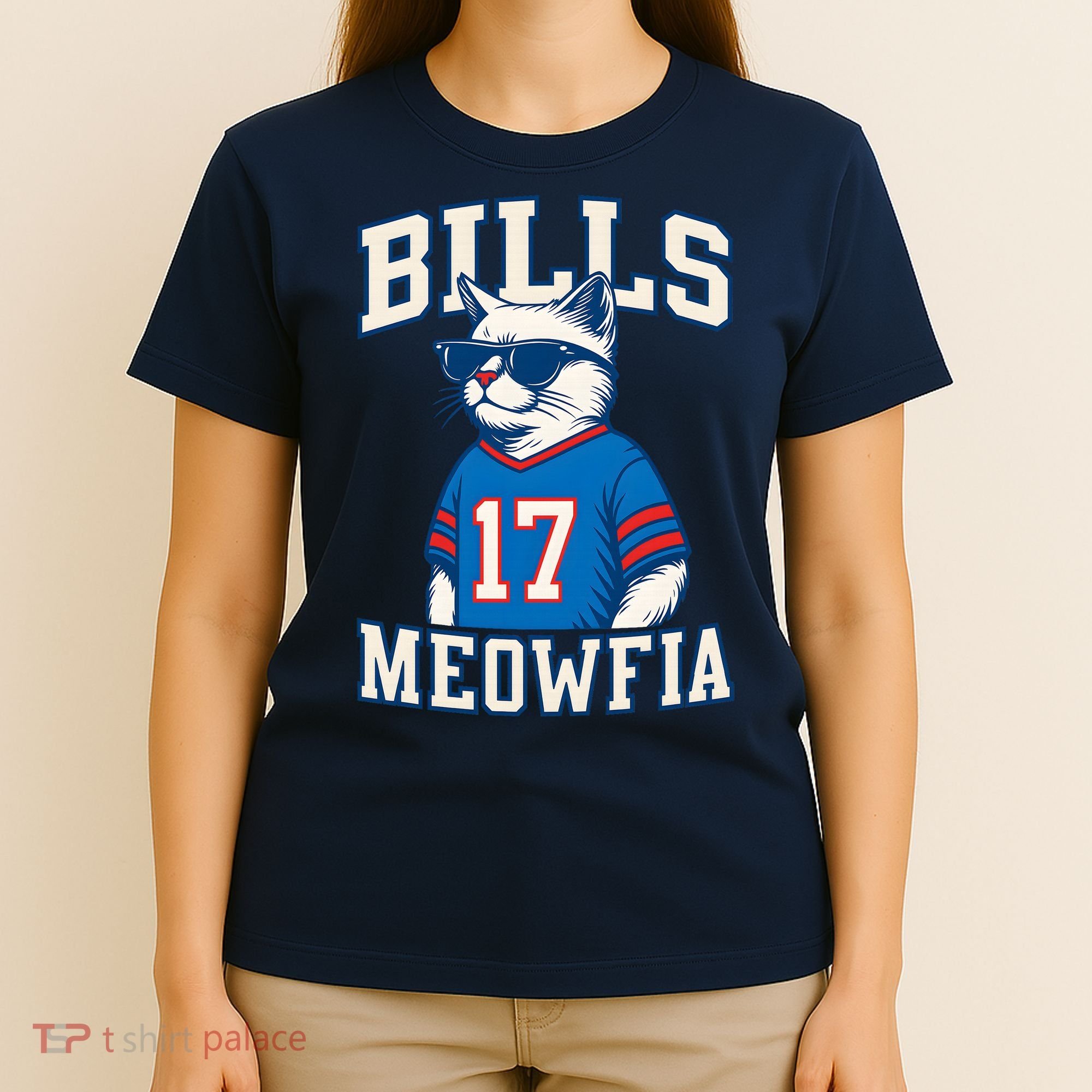 Cat Lovers Bills Meowfia Funny Football T-Shirt