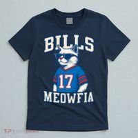Cat Lovers Bills Meowfia Funny Football T-Shirt thumb 5