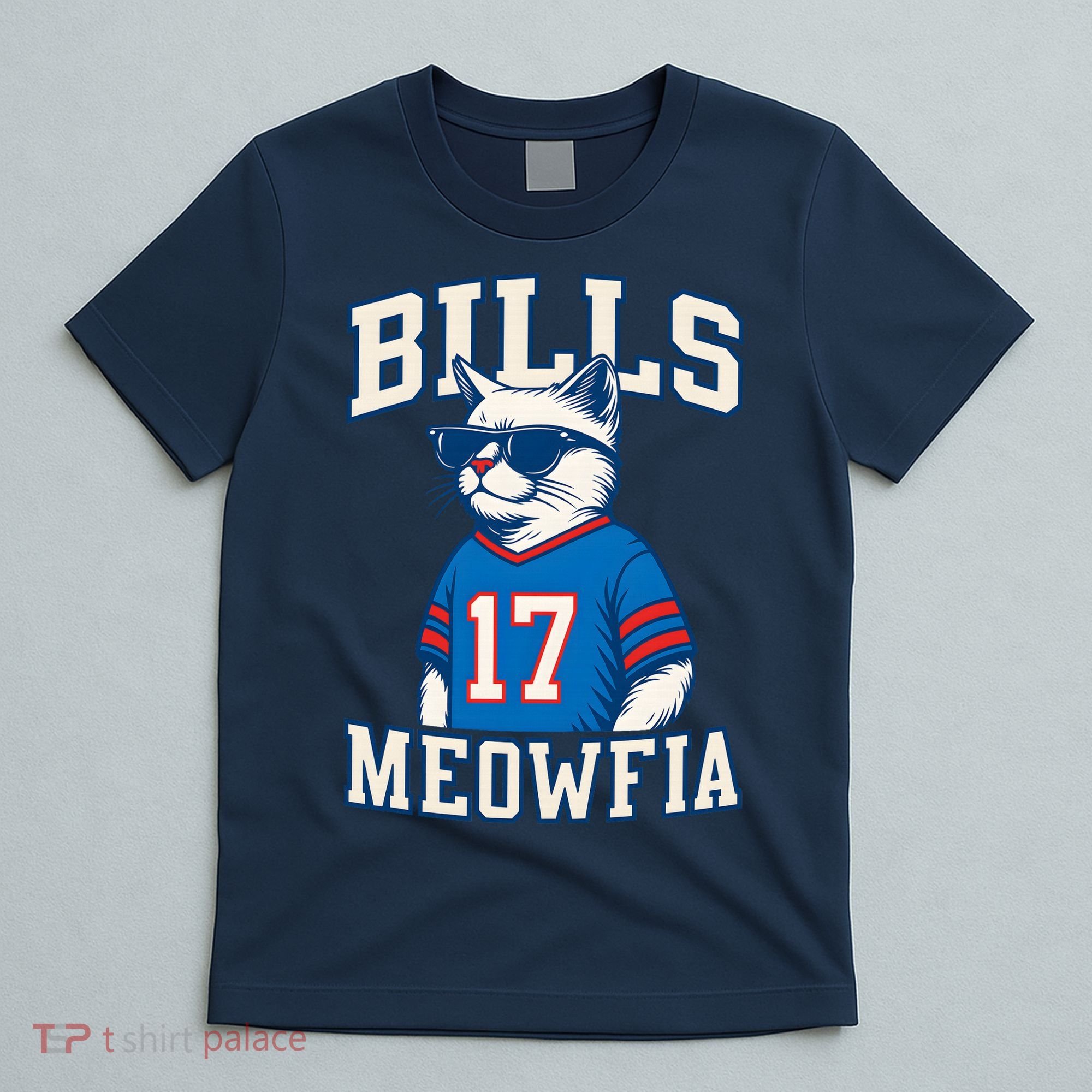 Cat Lovers Bills Meowfia Funny Football T-Shirt