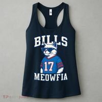 Cat Lovers Bills Meowfia Funny Football Women's Tank Top thumb 3