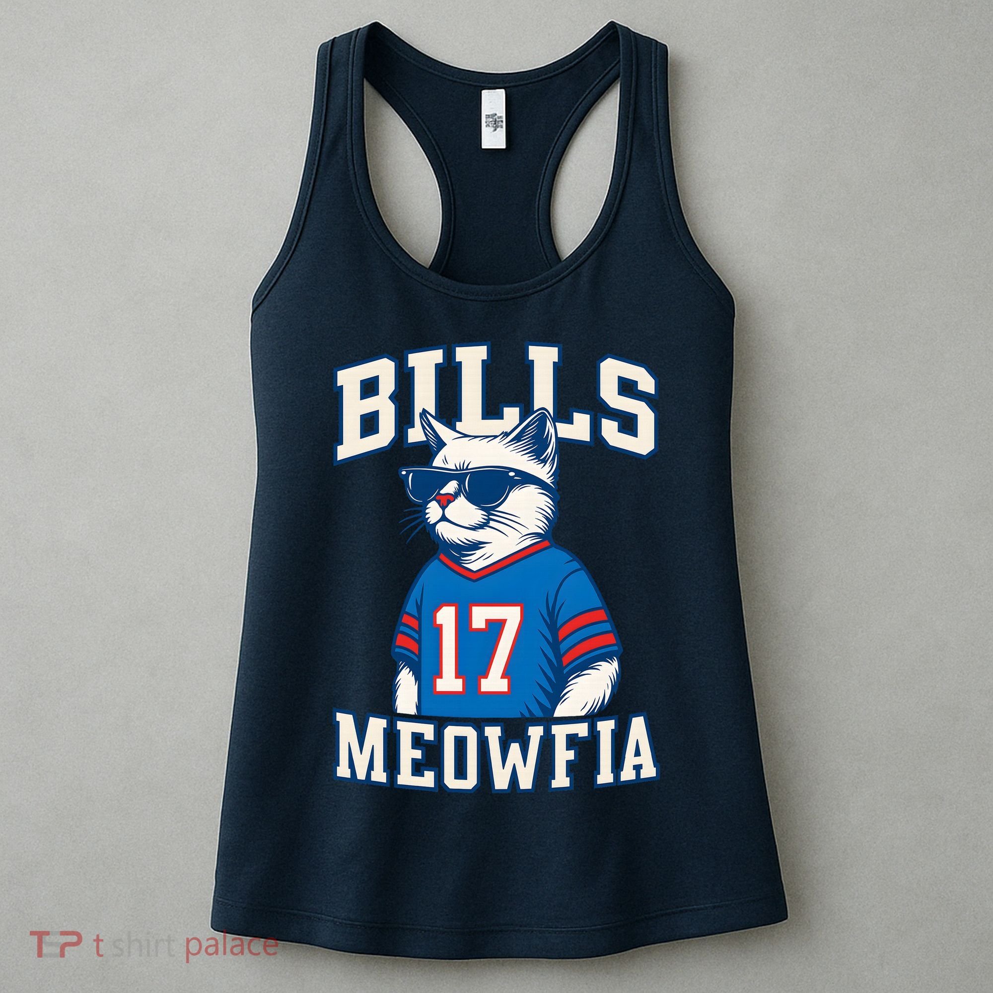 Cat Lovers Bills Meowfia Funny Football Women's Tank Top