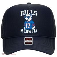 Cat Lovers Bills Meowfia Funny Football Hat thumb 0