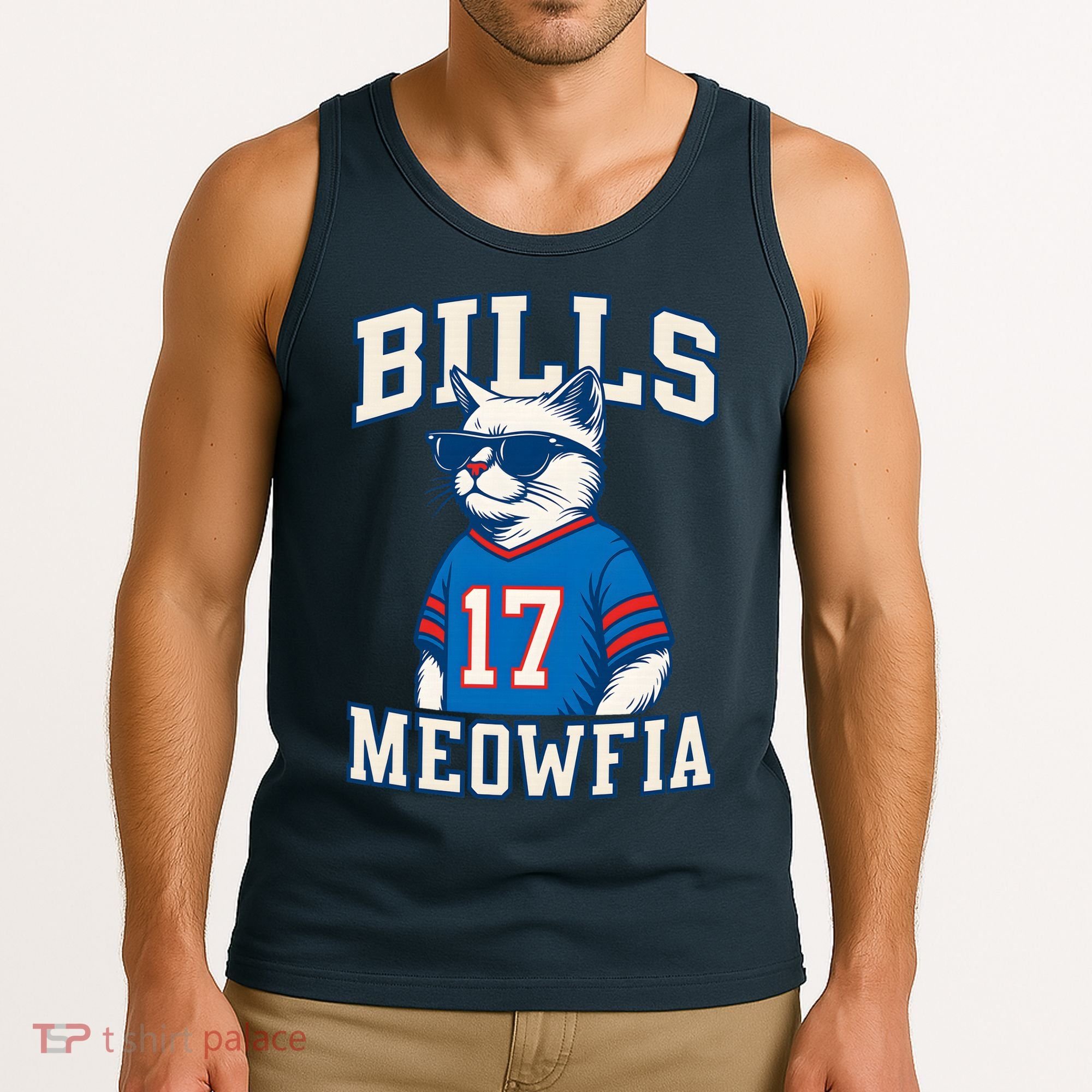 Cat Lovers Bills Meowfia Funny Football Tank Top