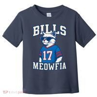 Cat Lovers Bills Meowfia Funny Football Toddler T-Shirt thumb 0