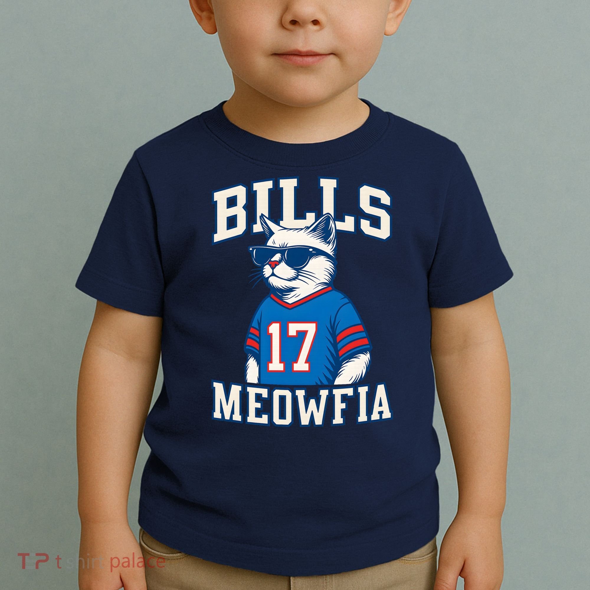 Cat Lovers Bills Meowfia Funny Football Toddler T-Shirt