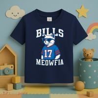 Cat Lovers Bills Meowfia Funny Football Toddler T-Shirt thumb 3