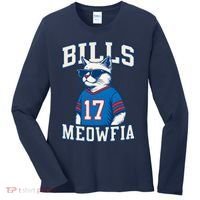 Cat Lovers Bills Meowfia Funny Football Women's Long Sleeve Shirt thumb 0