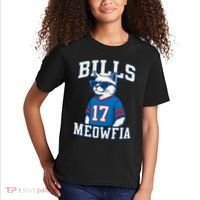 Cat Lovers Bills Meowfia Funny Football Kids T-Shirt thumb 2