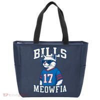 Cat Lovers Bills Meowfia Funny Football Tote Bag thumb 0
