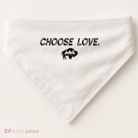 Choose Love Buffalo Stop Hate End Racism Choose Love Buffalo USA-Made Doggie Bandana thumb 0