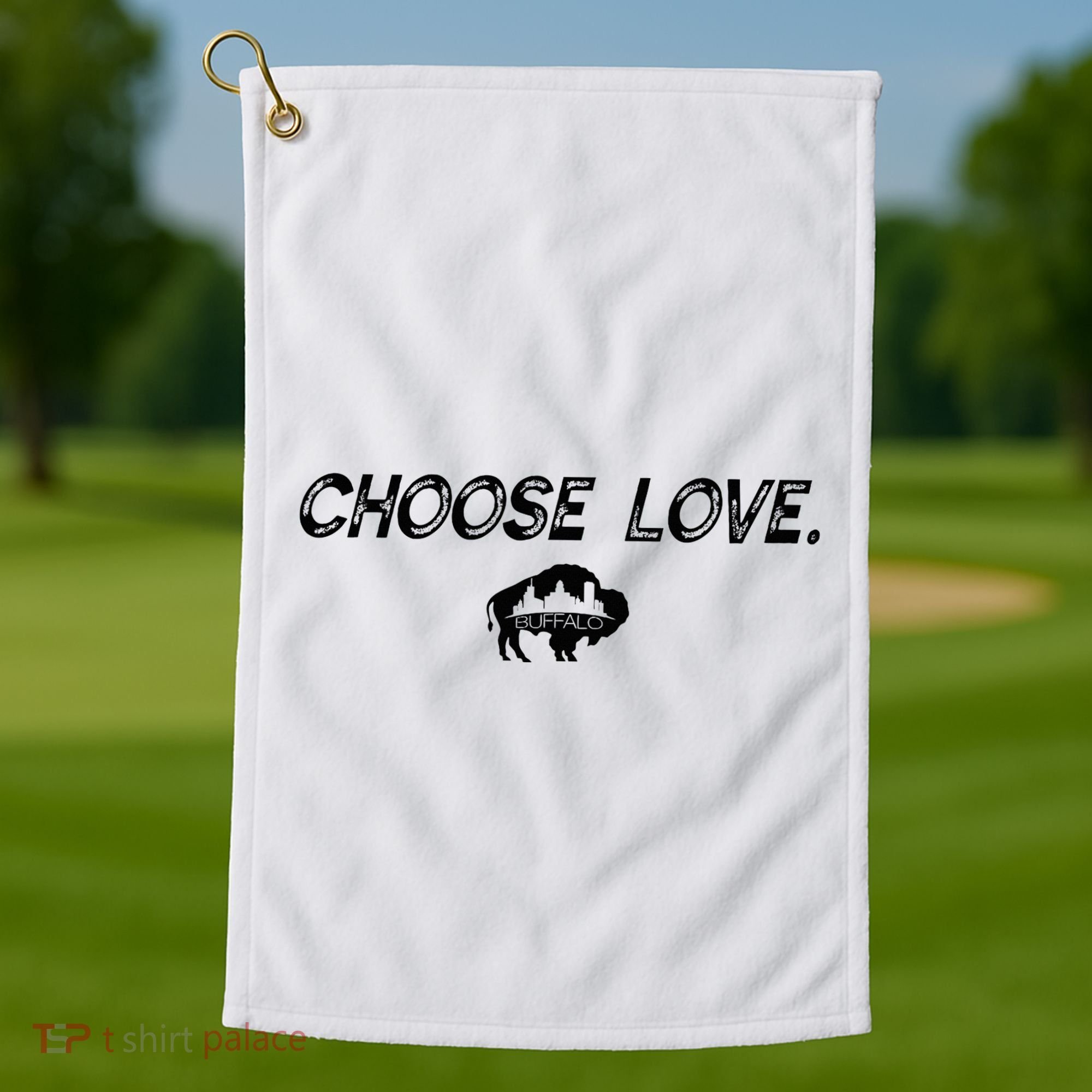 Choose Love Buffalo Stop Hate End Racism Choose Love Buffalo Golf Towel