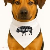 Choose Love Buffalo USA-Made Doggie Bandana thumb 1