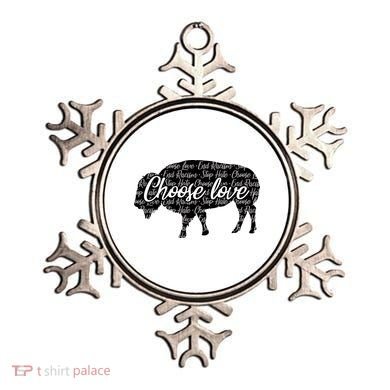 Choose Love Buffalo Ornament