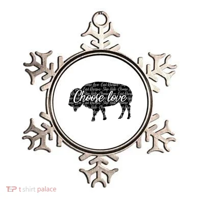 Choose Love Buffalo Ornament