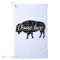 Choose Love Buffalo Golf Towel thumb 0