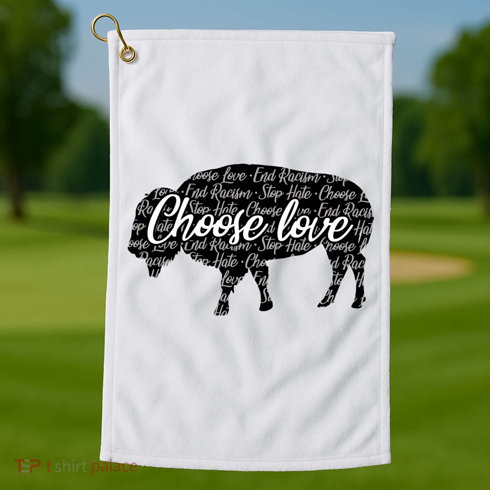 Choose Love Buffalo Golf Towel
