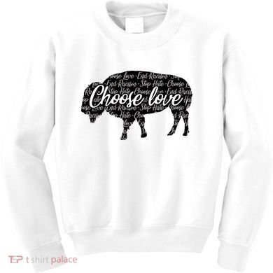Choose Love Buffalo Kids Sweatshirt
