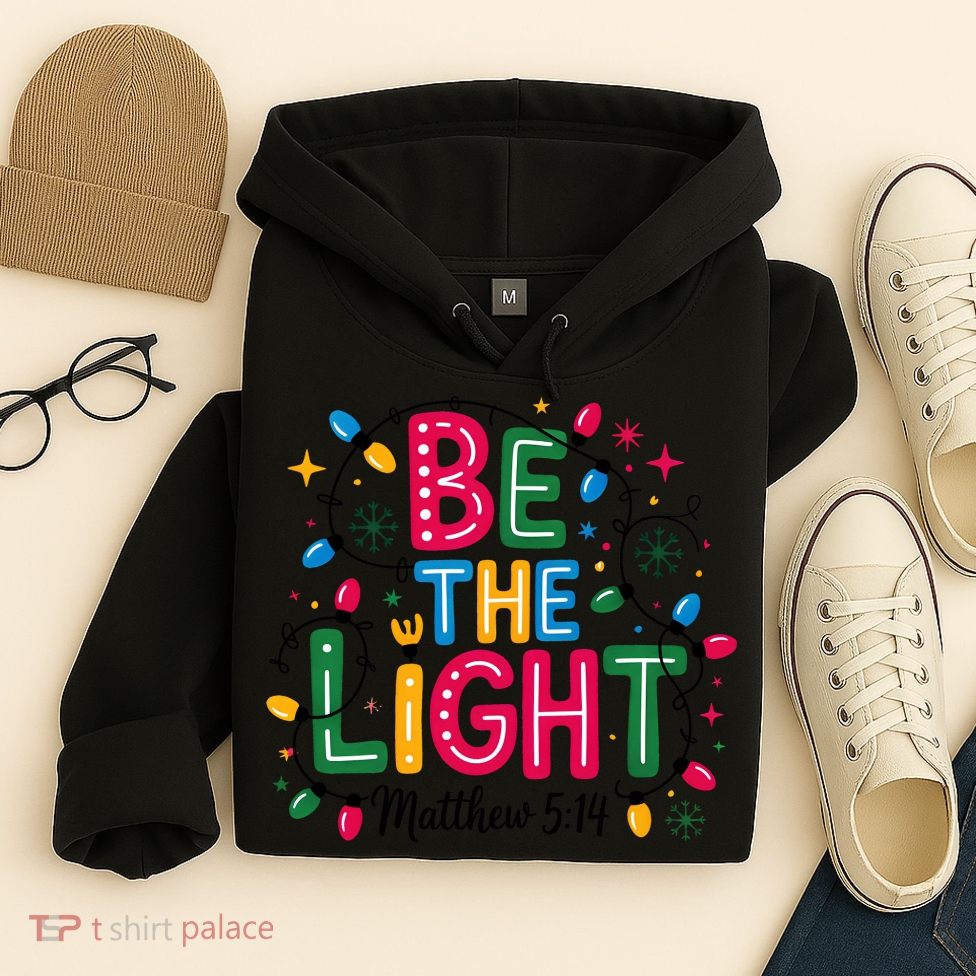 Christmas Light Be The Light Matthew Christian Hoodie