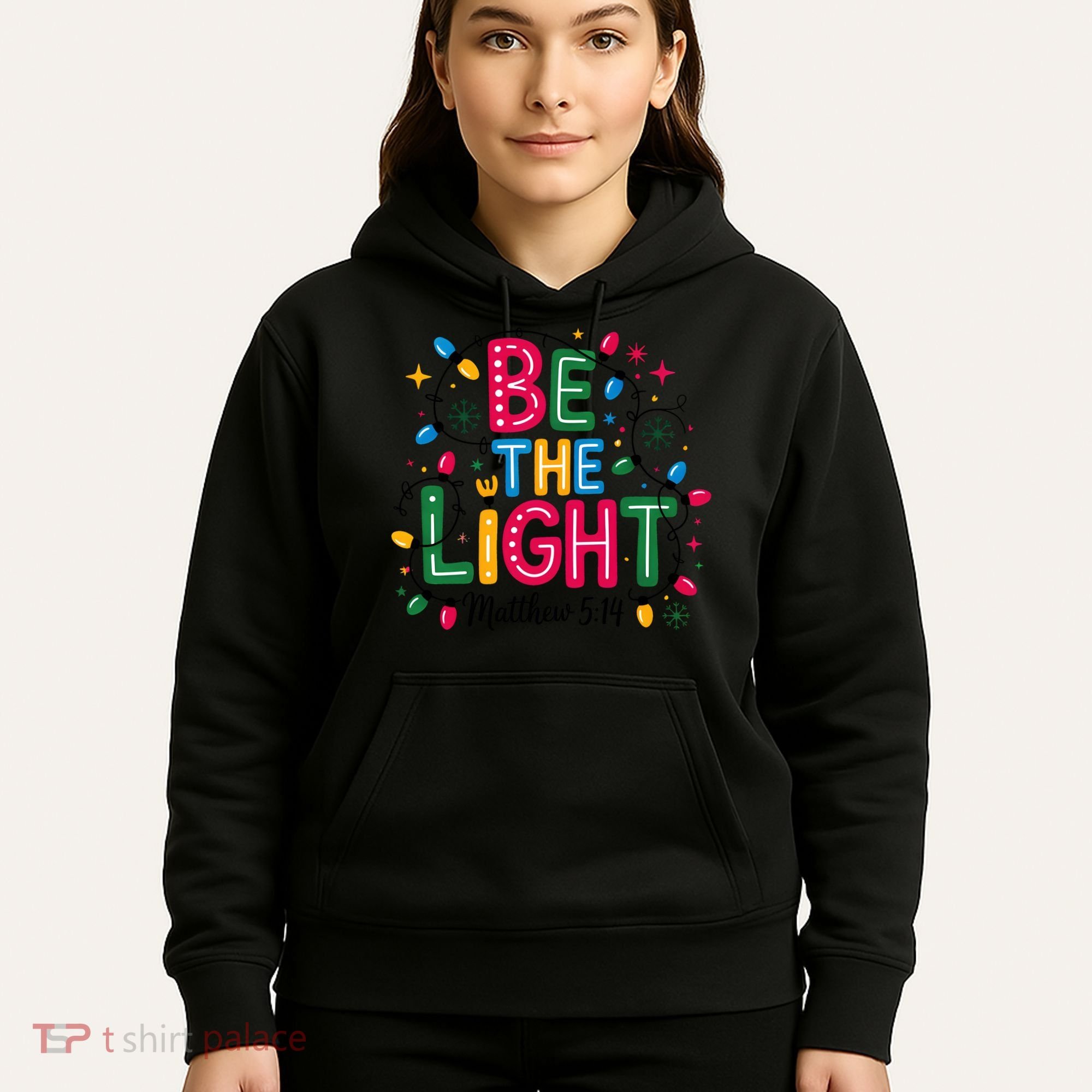 Christmas Light Be The Light Matthew Christian Hoodie
