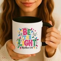 Christmas Light Be The Light Matthew Christian Coffee Mug thumb 3
