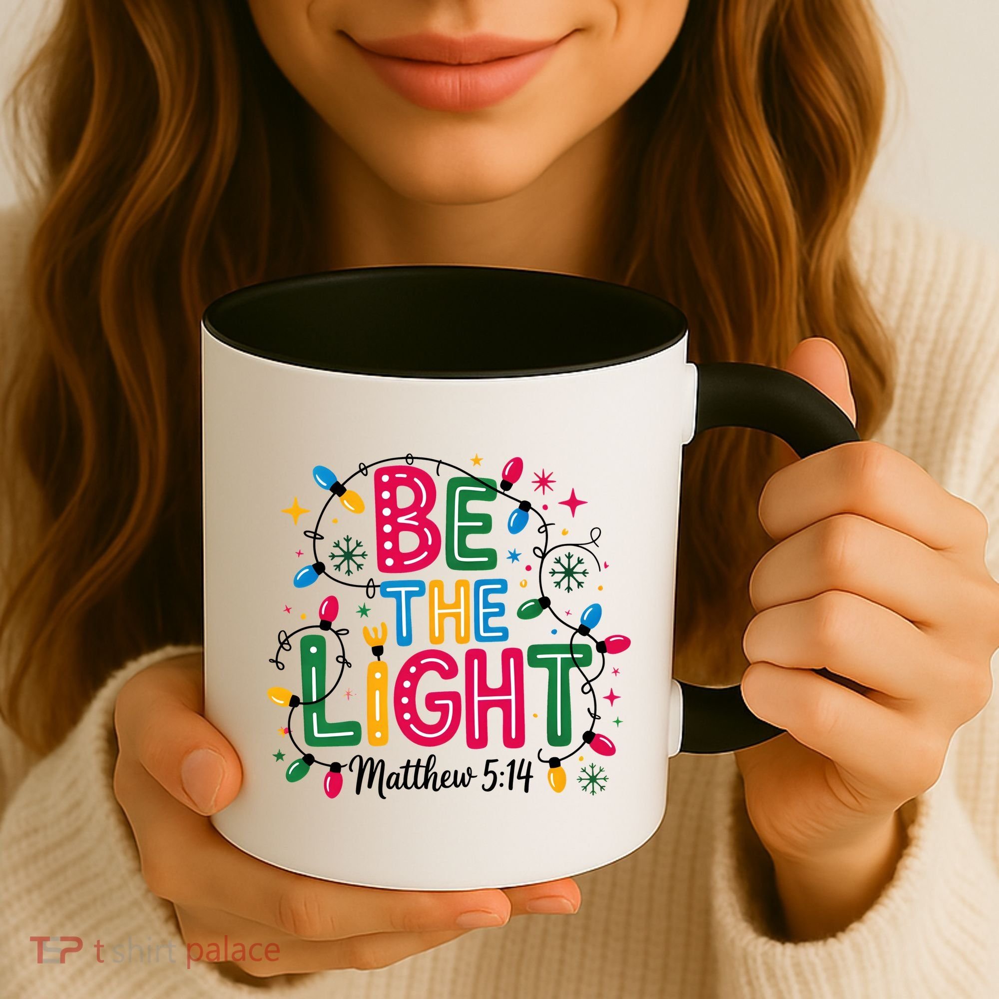 Christmas Light Be The Light Matthew Christian Coffee Mug