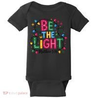 Christmas Light Be The Light Matthew Christian Baby Bodysuit thumb 0
