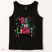 Christmas Light Be The Light Matthew Christian Tank Top thumb 2