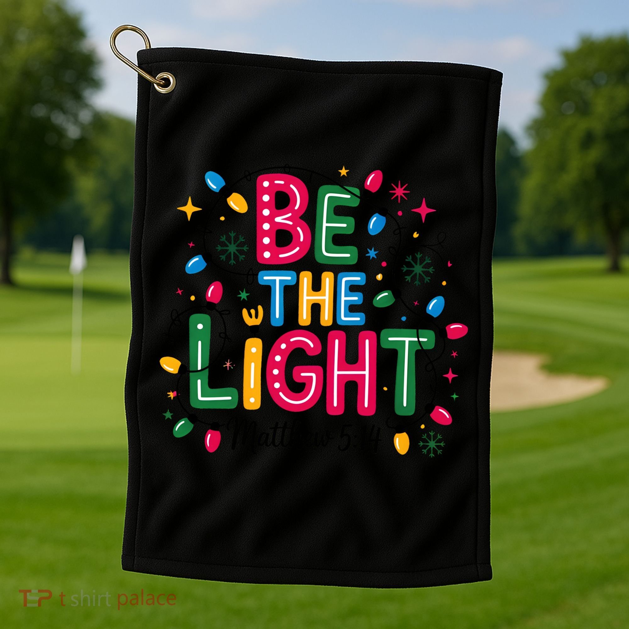 Christmas Light Be The Light Matthew Christian Golf Towel