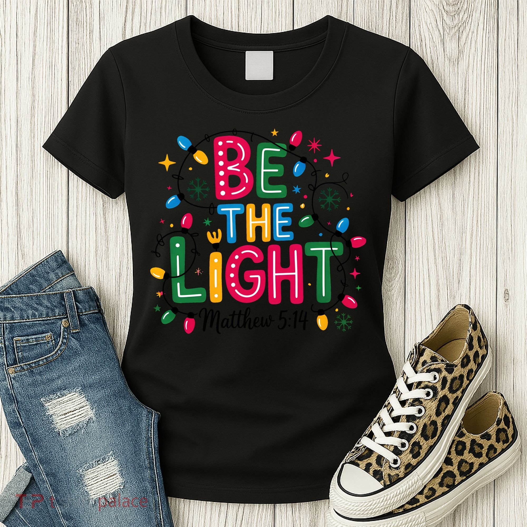 Christmas Light Be The Light Matthew Christian Women's T-Shirt