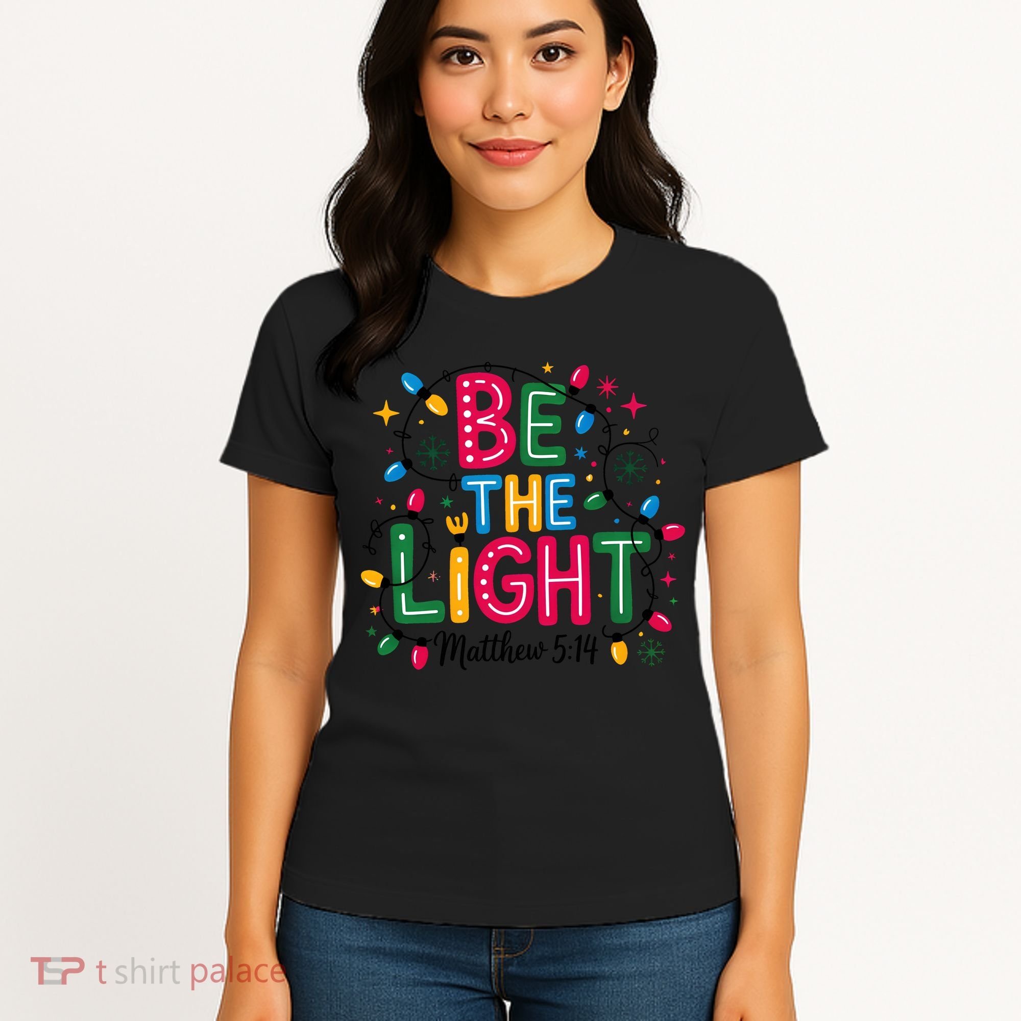 Christmas Light Be The Light Matthew Christian Women's T-Shirt