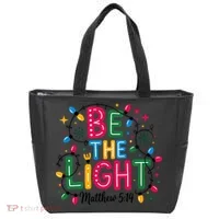Christmas Light Be The Light Matthew Christian Tote Bag thumb 0