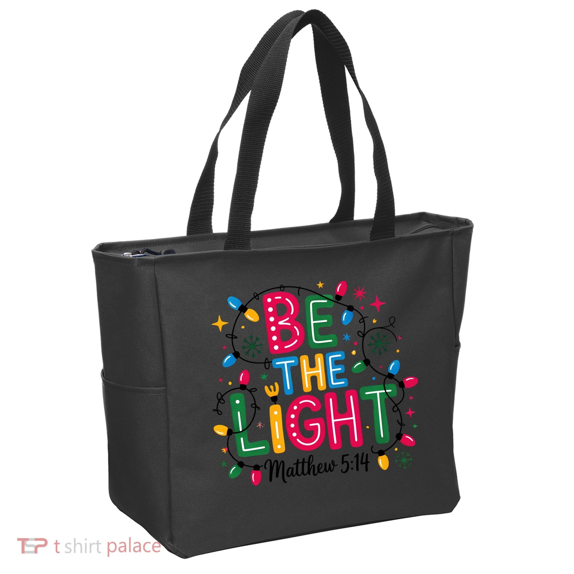 Christmas Light Be The Light Matthew Christian Tote Bag