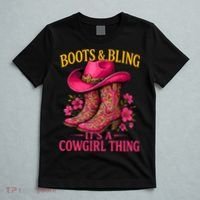Cowgirl Lover Boots And Bling Its A Cowgirl Thing Country  T-Shirt thumb 5