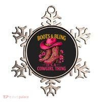 Cowgirl Lover Boots And Bling Its A Cowgirl Thing Country  Ornament thumb 0