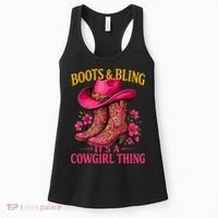 Cowgirl Lover Boots And Bling Its A Cowgirl Thing Country  Women's Tank Top thumb 0