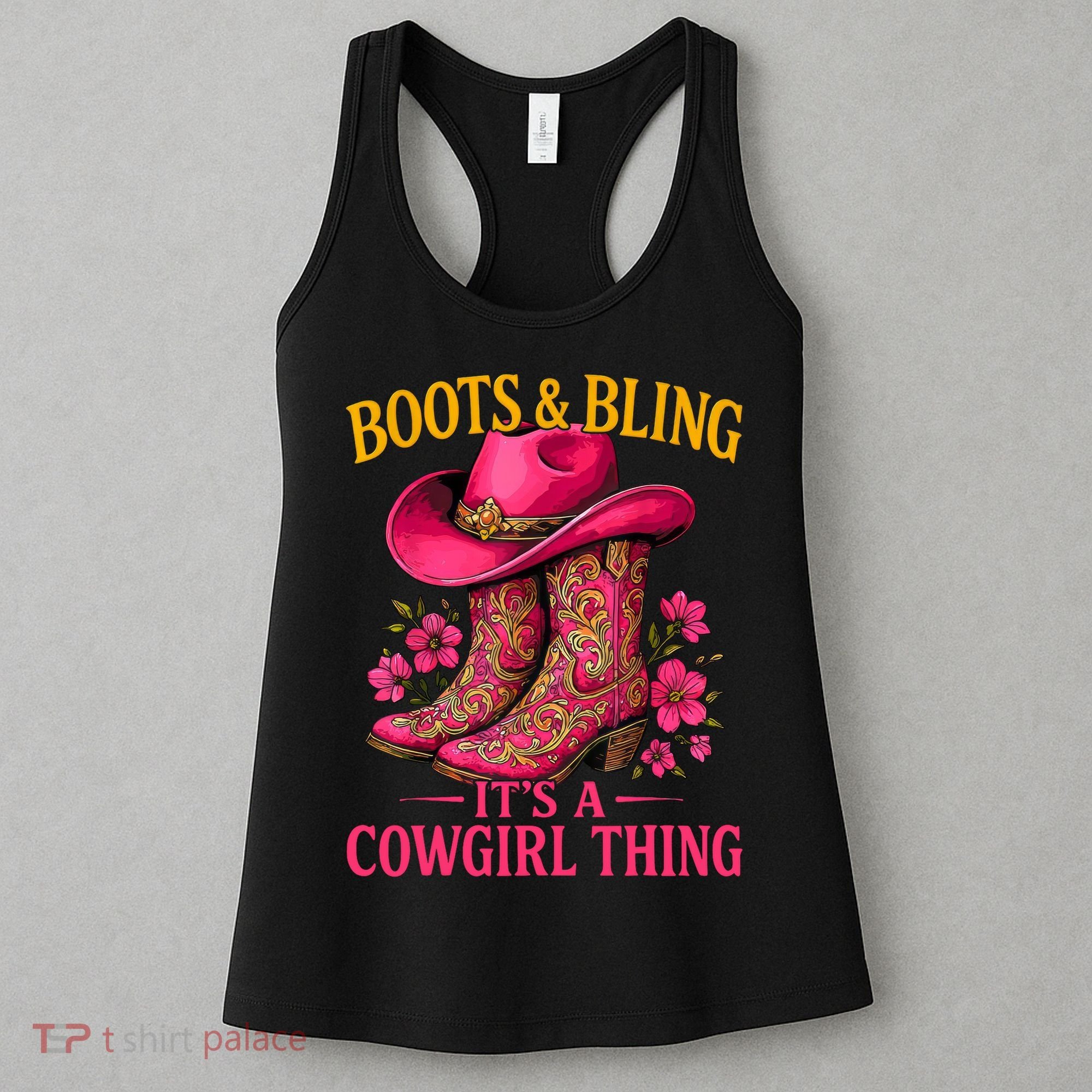 Cowgirl Lover Boots And Bling Its A Cowgirl Thing Country  Women's Tank Top