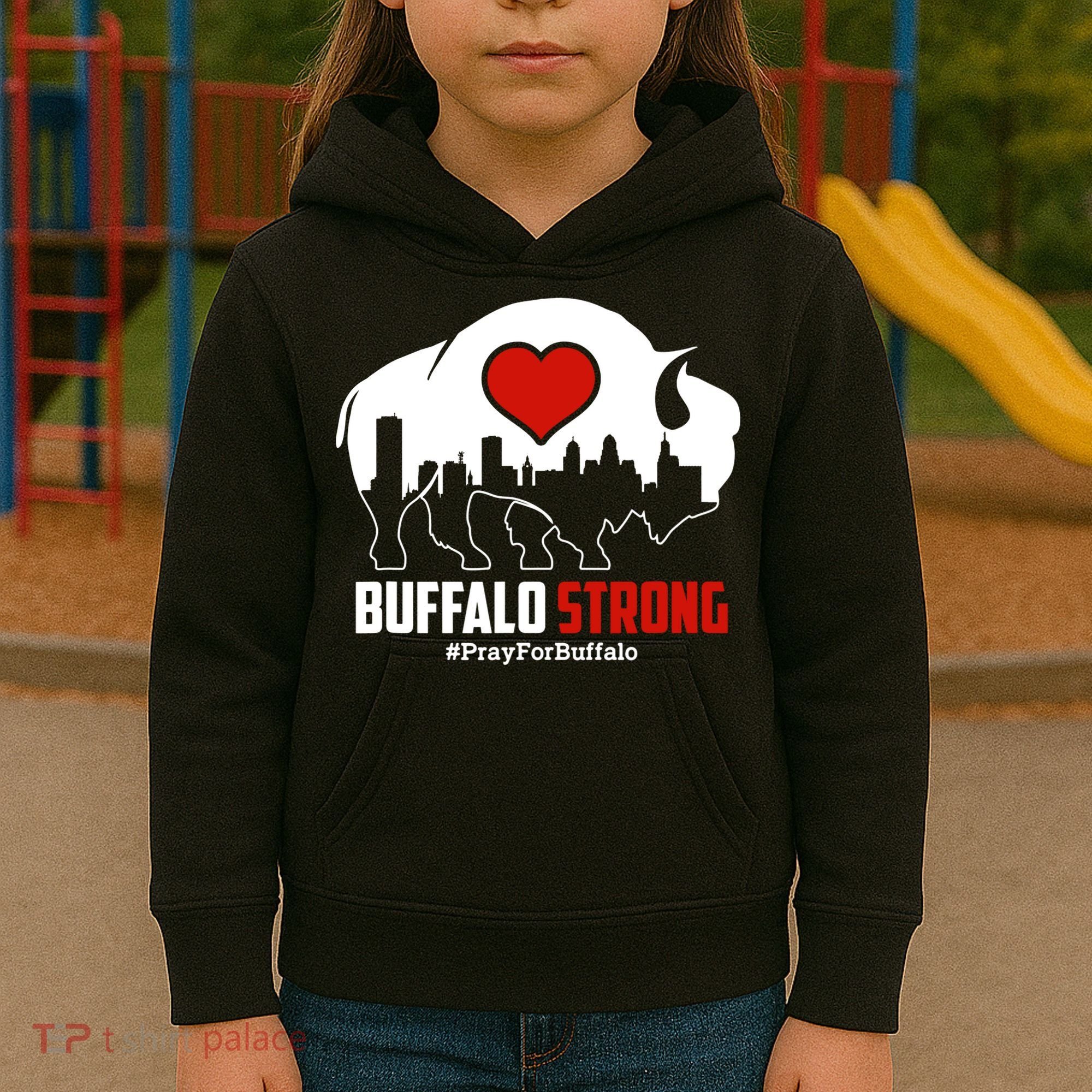 Choose Love Buffalo Strong Pray For Buffalo Kids Hoodie