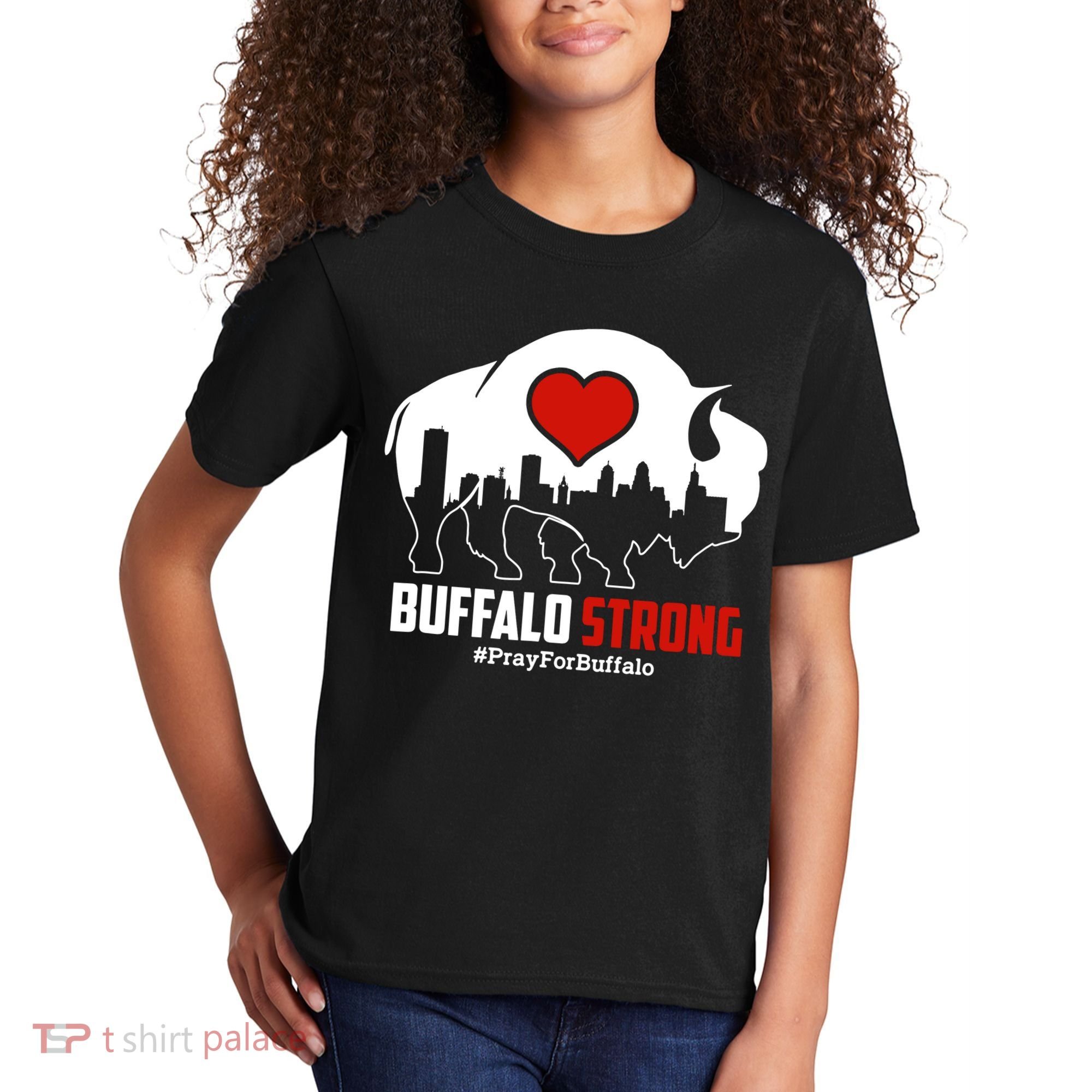 Choose Love Buffalo Strong Pray For Buffalo Kids T-Shirt