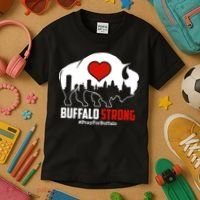 Choose Love Buffalo Strong Pray For Buffalo Kids T-Shirt thumb 3