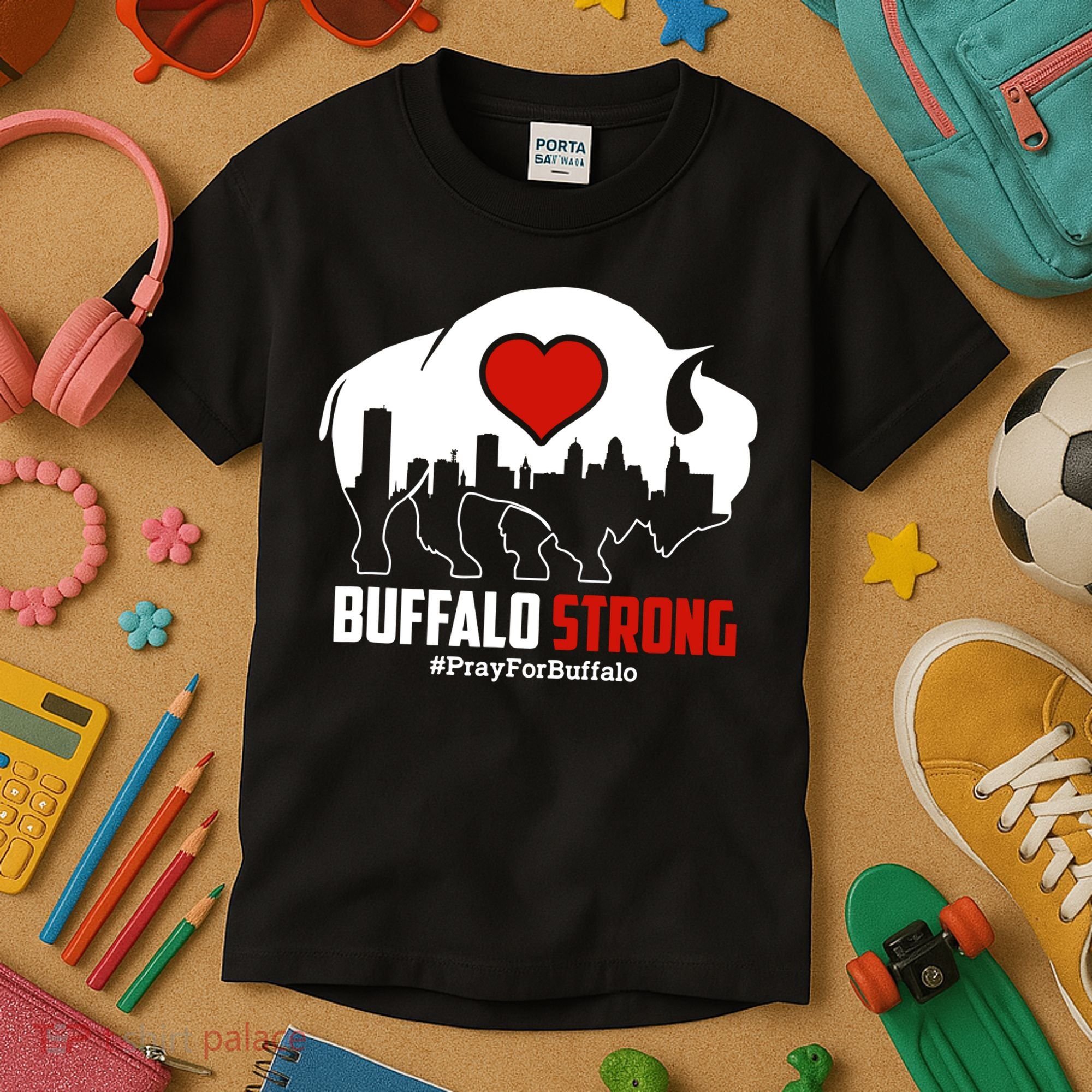 Choose Love Buffalo Strong Pray For Buffalo Kids T-Shirt