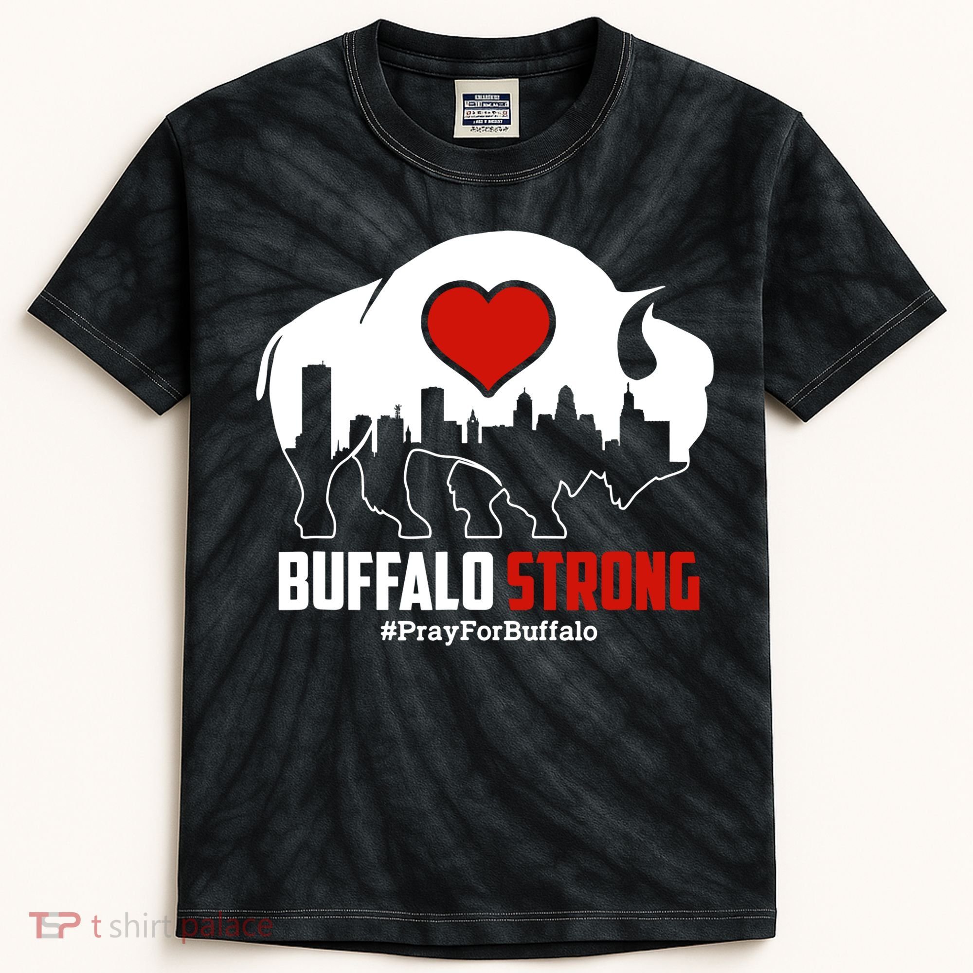Choose Love Buffalo Strong Pray For Buffalo Kids Tie-Dye T-Shirt