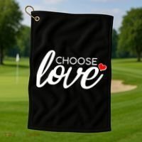 Choose Love Be Kind Golf Towel thumb 1