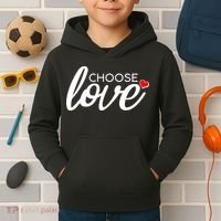 Choose Love Be Kind Kids Hoodie thumb 2