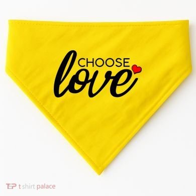 Choose Love Be Kind USA-Made Doggie Bandana