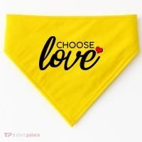 Choose Love Be Kind USA-Made Doggie Bandana thumb 0